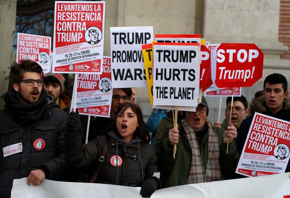 Protestas contra Donald Trump en Madrid