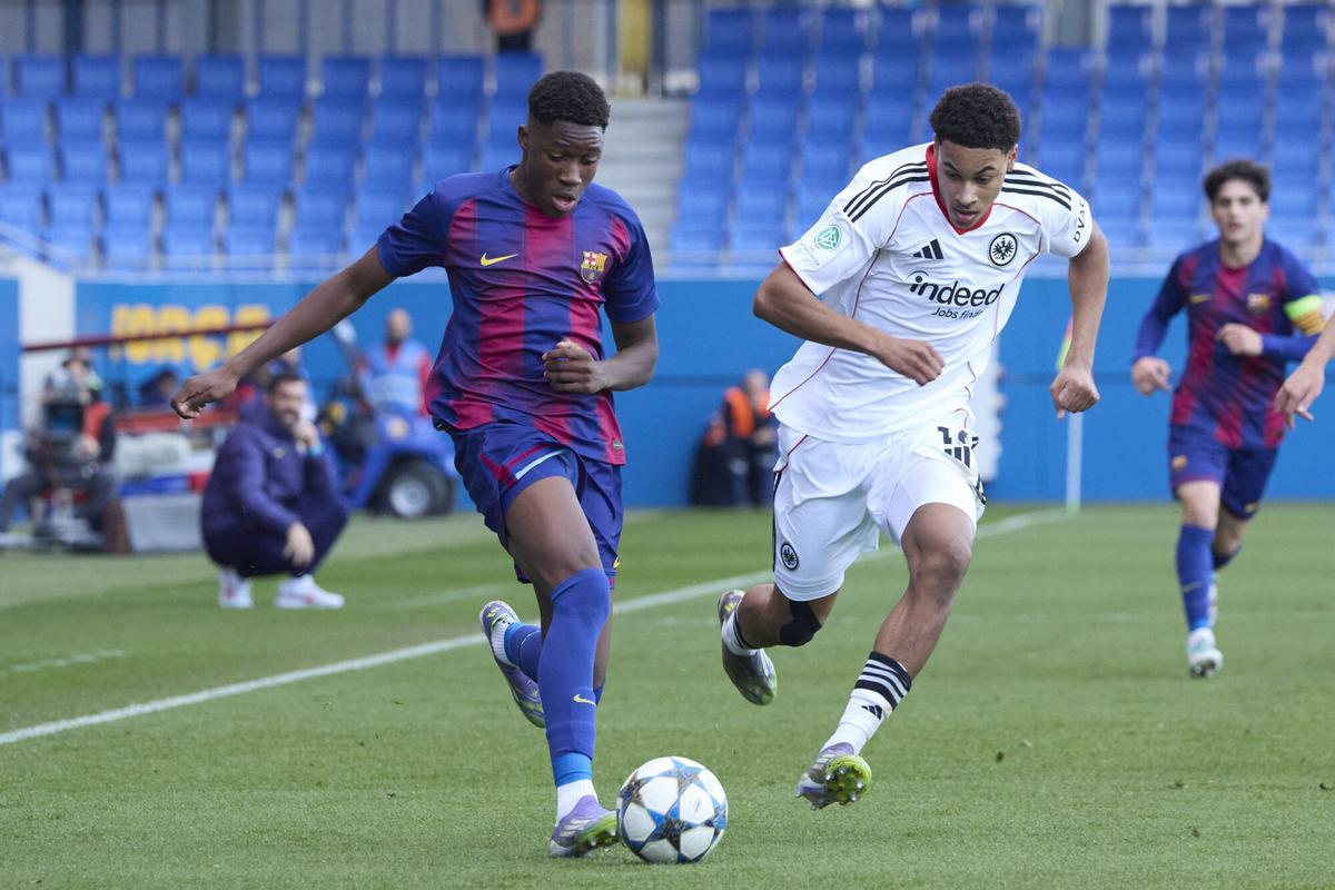 Sama Nomoko, en el partido de Youth League ante el Eintracht
