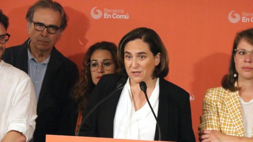 Colau en la roda de premsa on ha detallat els resultats de la consulta | ACN