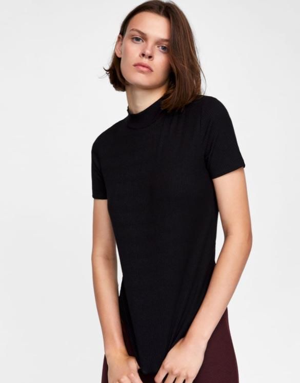 Camiseta canale cuello Perkins, Zara