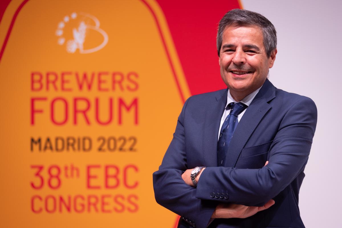 Jacobo Olalla, presidente de Cerveceros de España, durante el Brewers Forum en Madrid