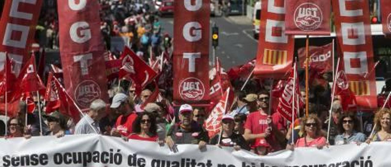 La manifestación del Primero de Mayo en Alicante.