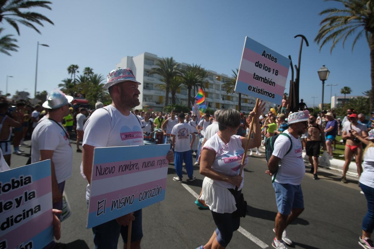 Imagen de archivo del desfile de la última edición del Maspalomas Pride.