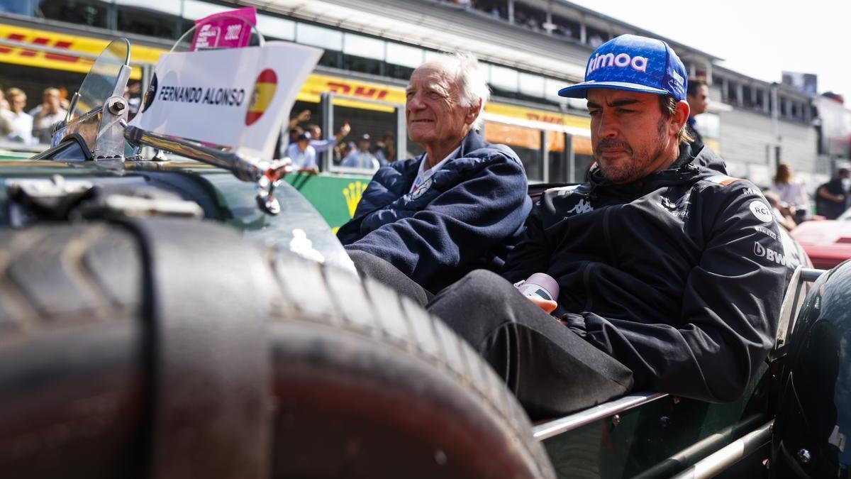 Alonso durante el GP de Bélgica