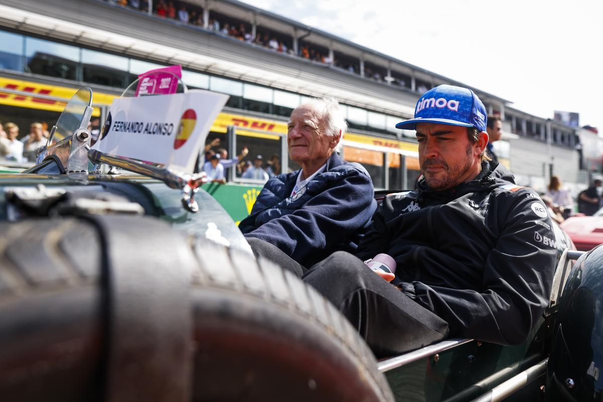 Alonso durante el GP de Bélgica