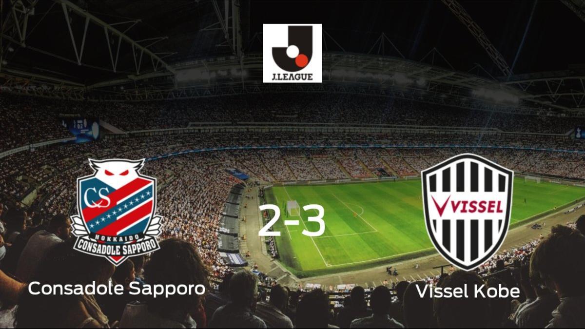 El Vissel Kobe derrota al Consadole Sapporo en el Sapporo Dome (2-3)