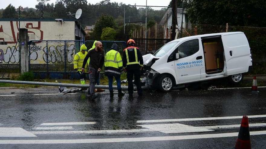 El accidente ocurrió en San Pedro, a la altura de la vieja subestación de Fenosa. // Gonzalo Núñez