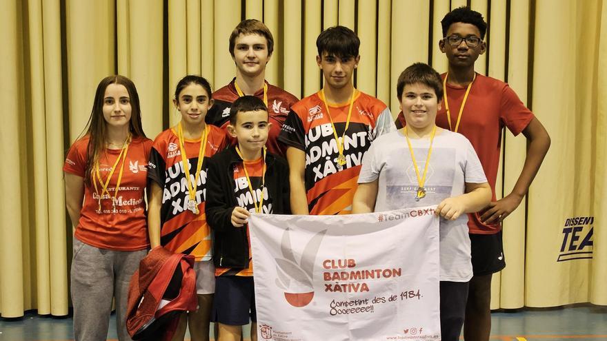 El Bádminton Xàtiva se alza con diez medallas en el torneo Top TTR del Campello