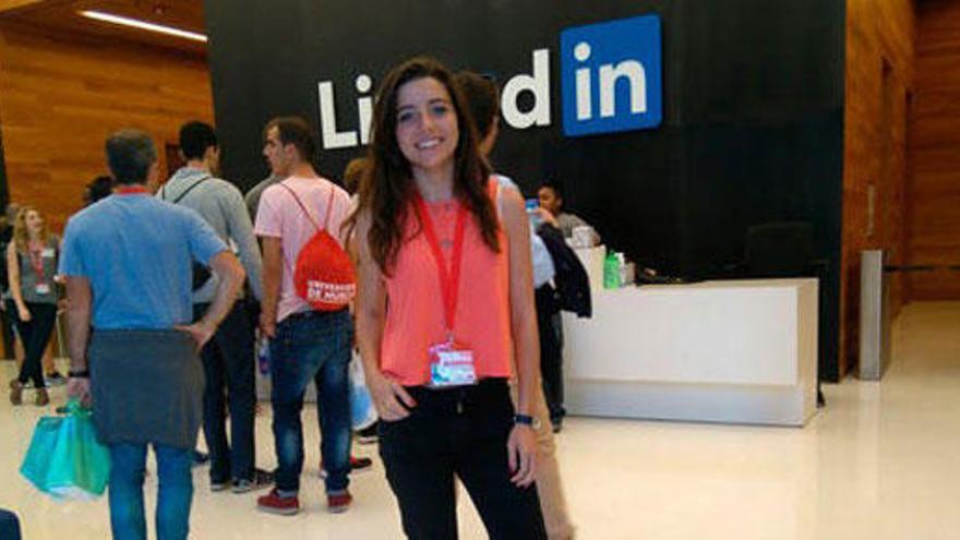 Andrea Aguilella, en la sede de LinkedIn.