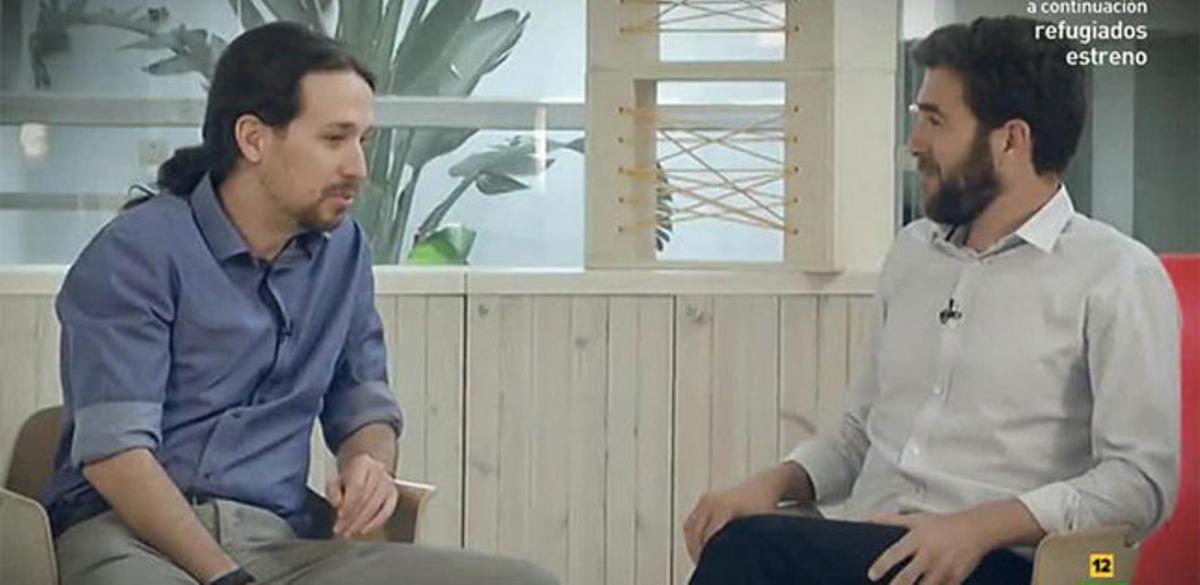 Pablo Iglesias i Gonzo, durant la seva entrevista per a ’El intermedio’. Pablo Iglesias i Gonzo, durant la seva entrevista per a ’El intermedio’.