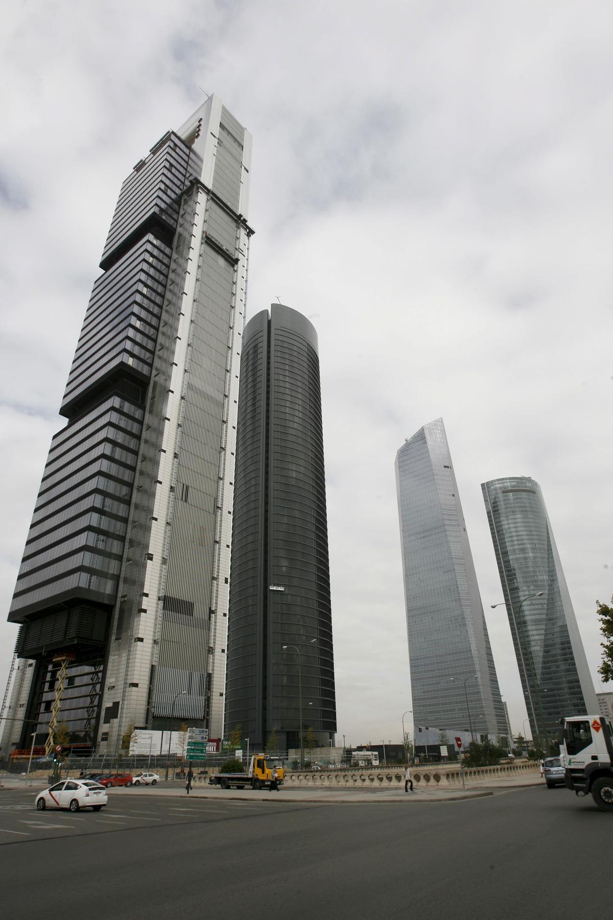 Rascacielos en la zona de expansión del norte de Madrid.