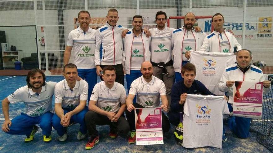 Formación del equipo Pádel Zamora Azul Caja Rural que disputó el cruce decisivo.