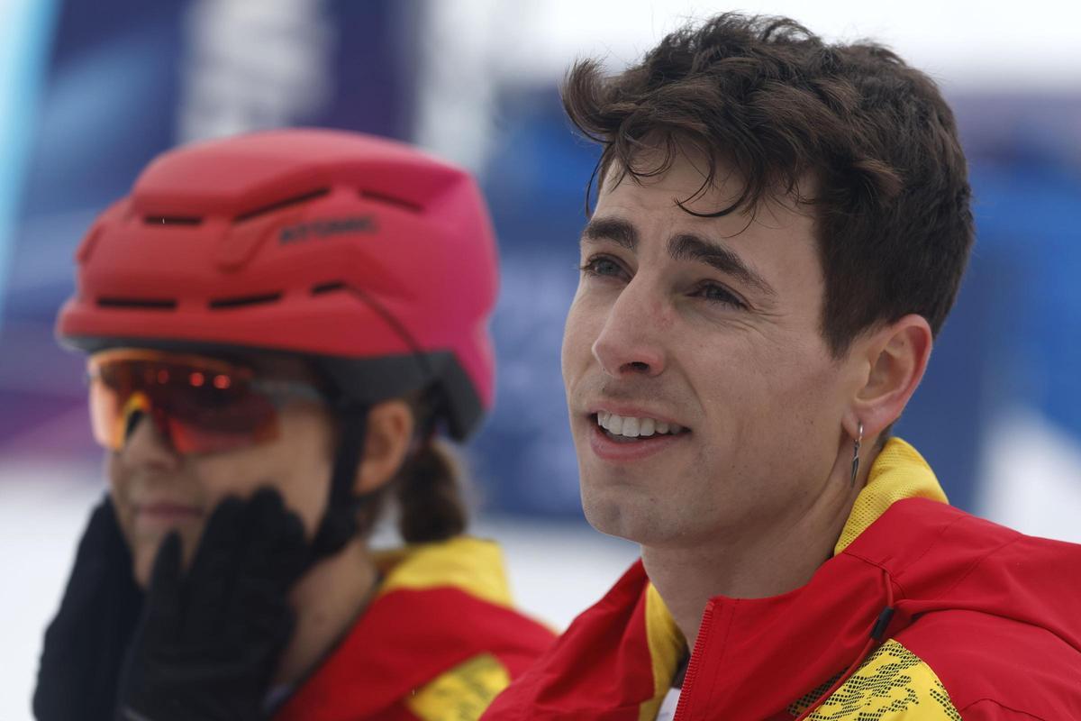 Oriol Cardona, després d'aconseguir el bronze en els relleus mixtos.