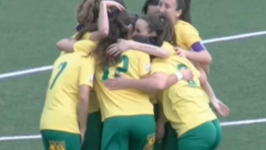 Las zamoranas del Amigos del Duero celebran el 1-0.