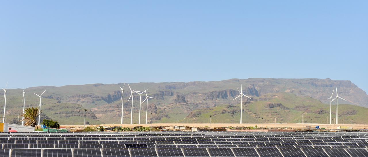 Imagen de archivo de una instalación fotovoltaica en la zona de Aldea Blanca-Juan Grande.