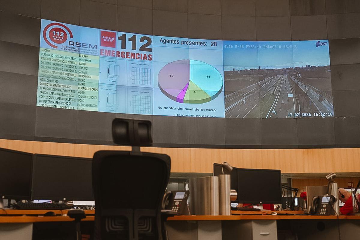 Imágenes del Centro de Emergencias de la Comunidad de Madrid.