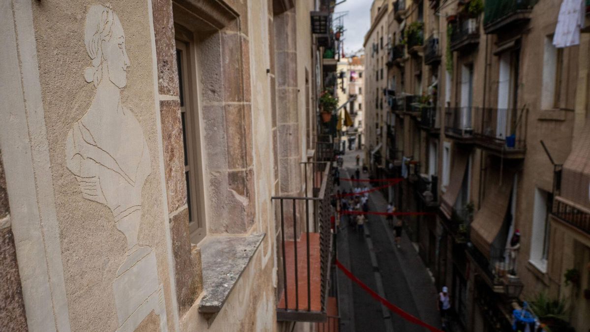 Calle Botella en el barrio de El Raval (Barcelona)