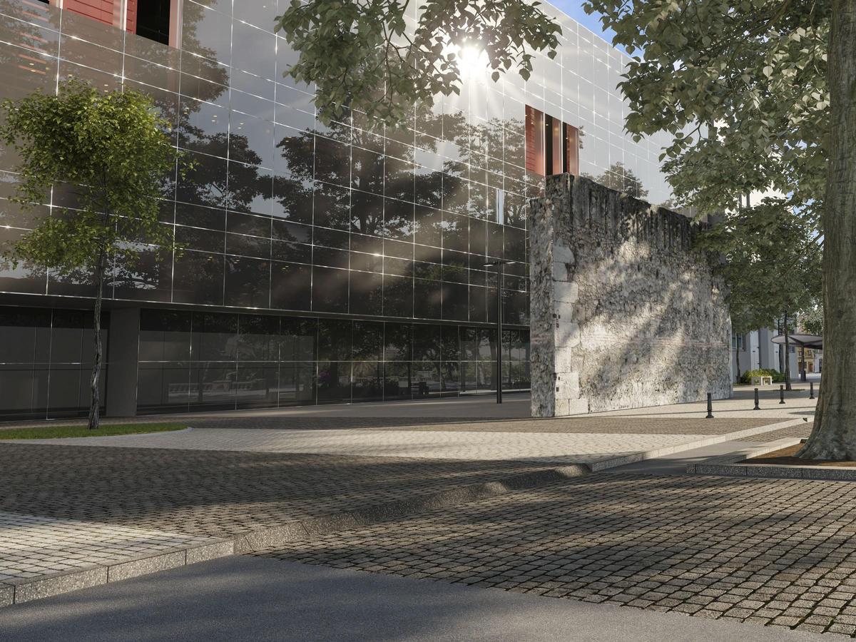 Recreación de la Palacio de Justicia de Xàtiva.