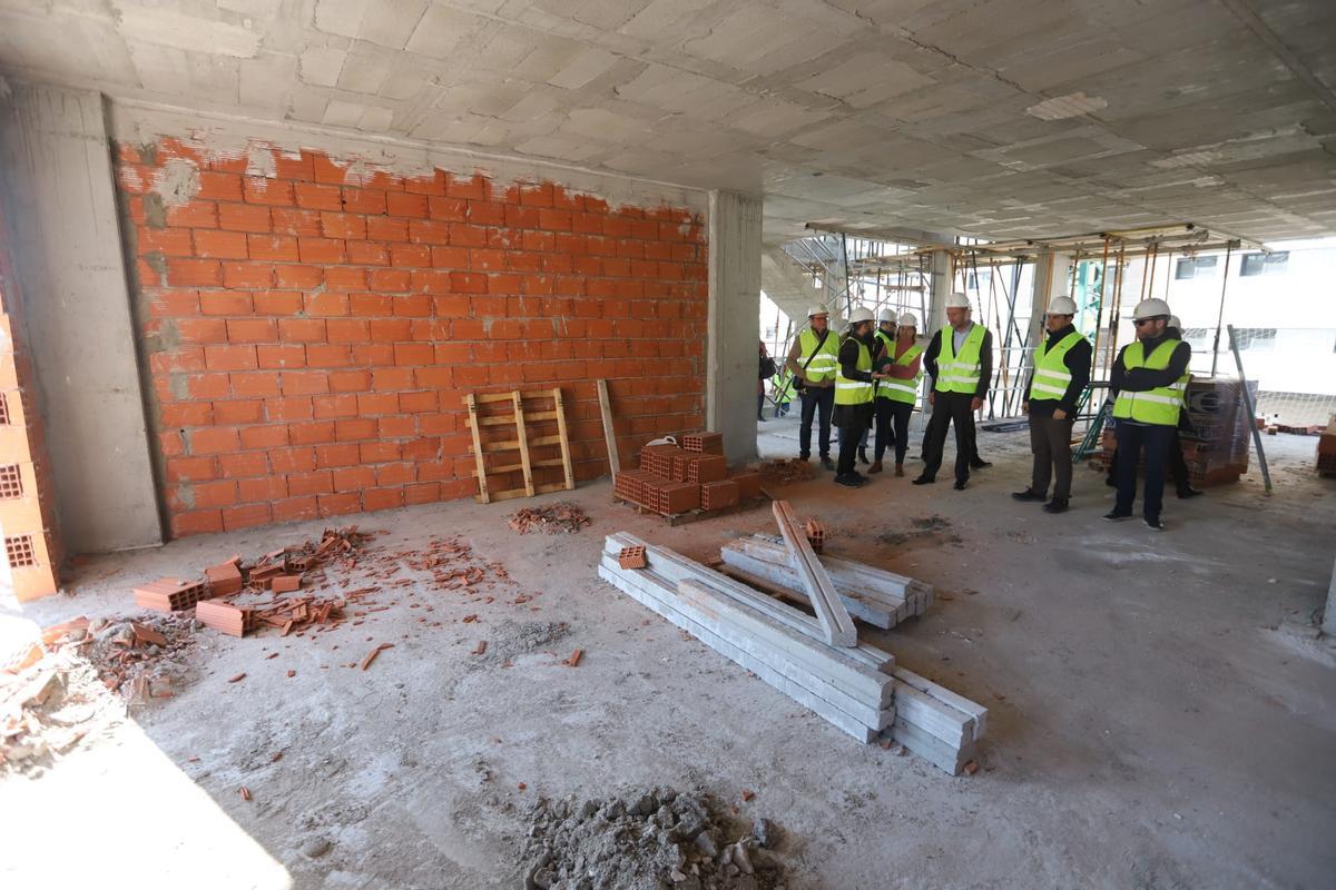 Las obras del nuevo edificio social de San Antón