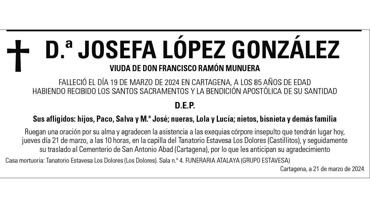 Dª Josefa López González