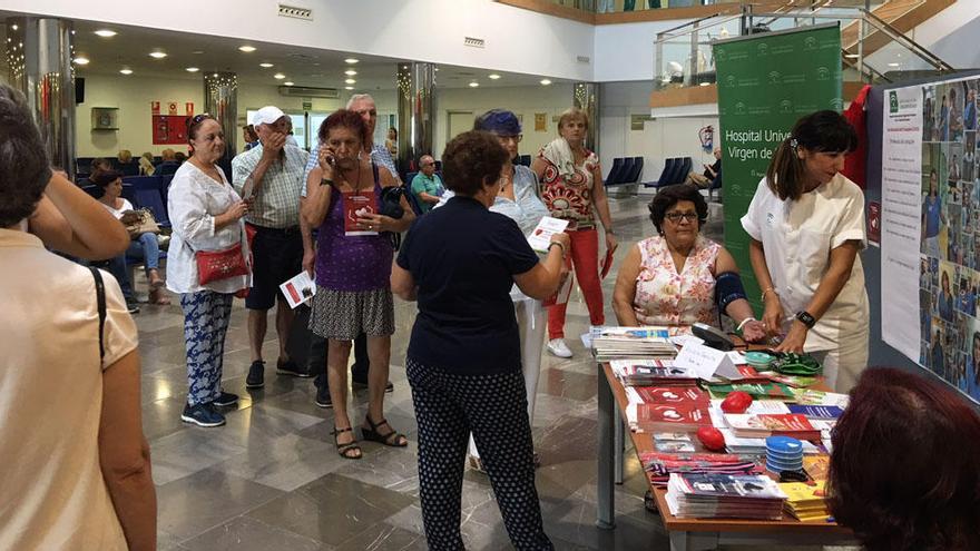 Imagen del punto de información en el Hospital Clínico.