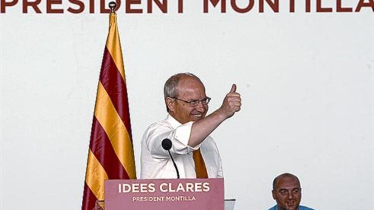 José Montilla, ayer, en el acto con representantes del mundo sindical.