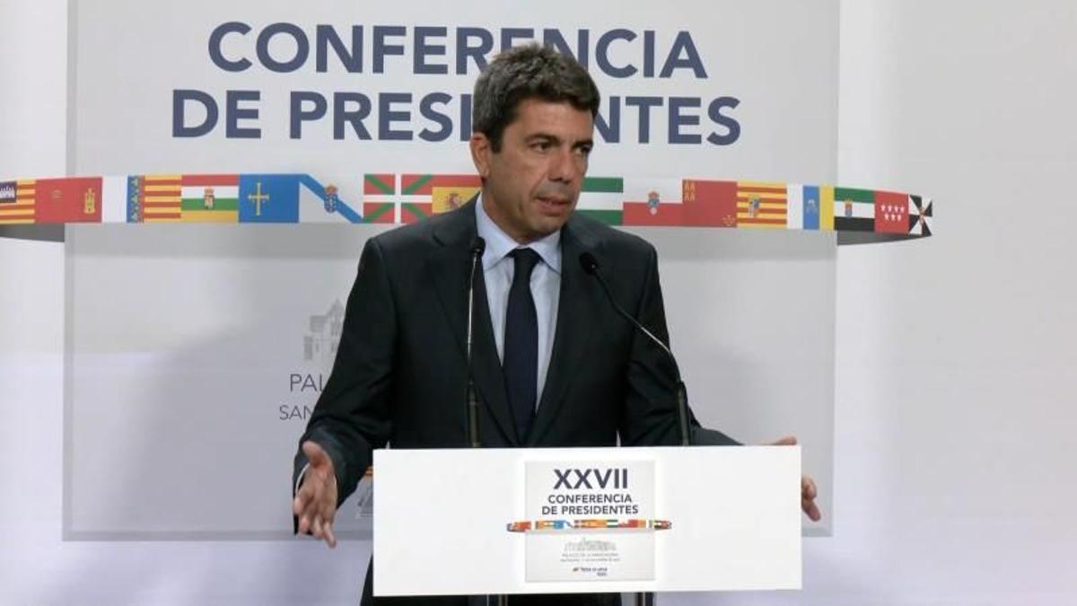 Mazón pide Fondo Nacional contra Catástrofes después de la "terrible experiencia" en Valencia.