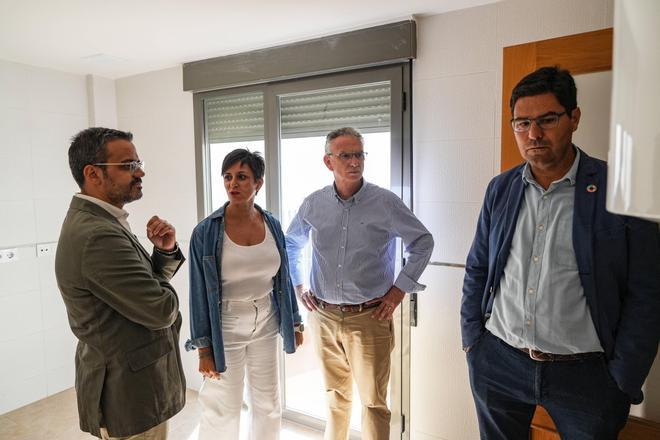 La ministra de vivienda, Isabel Rodríguez, este jueves en Olivenza