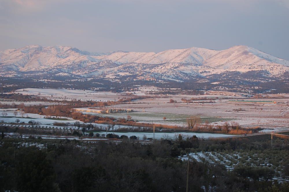 La neu va emblanquinar tota la comarca