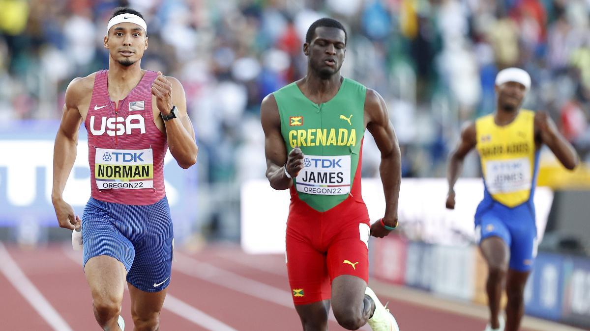 Michael Norman pudo con Kirani James en los metros finales