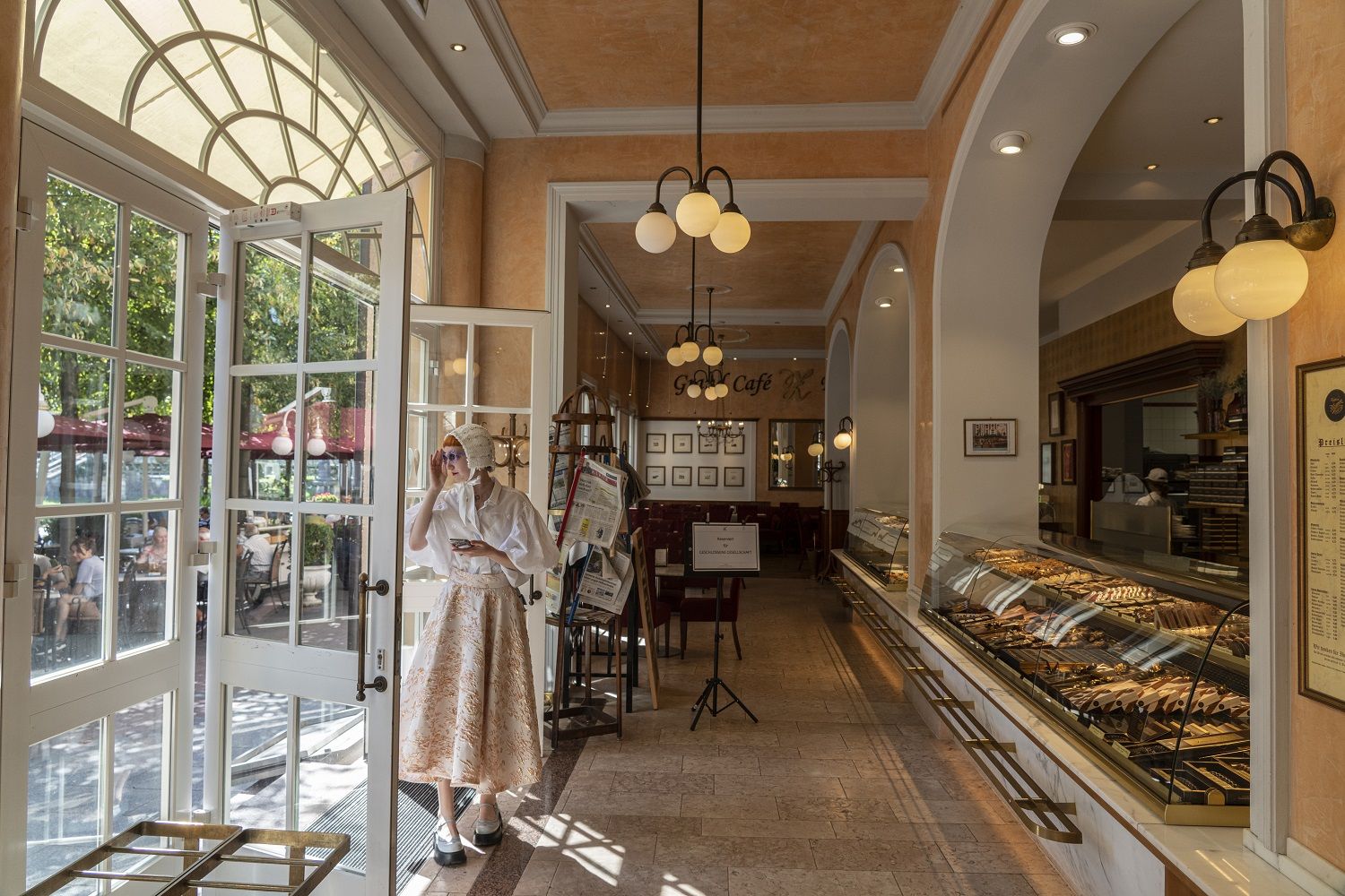 Interior de la pastelería Zauner.