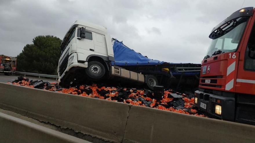 L&#039;accident múltiple a l&#039;AP-7 al seu pas per Figueres