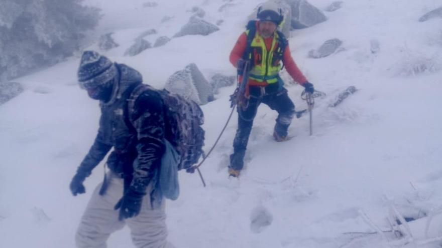 Imagen del rescate en la Bola del Mundo.
