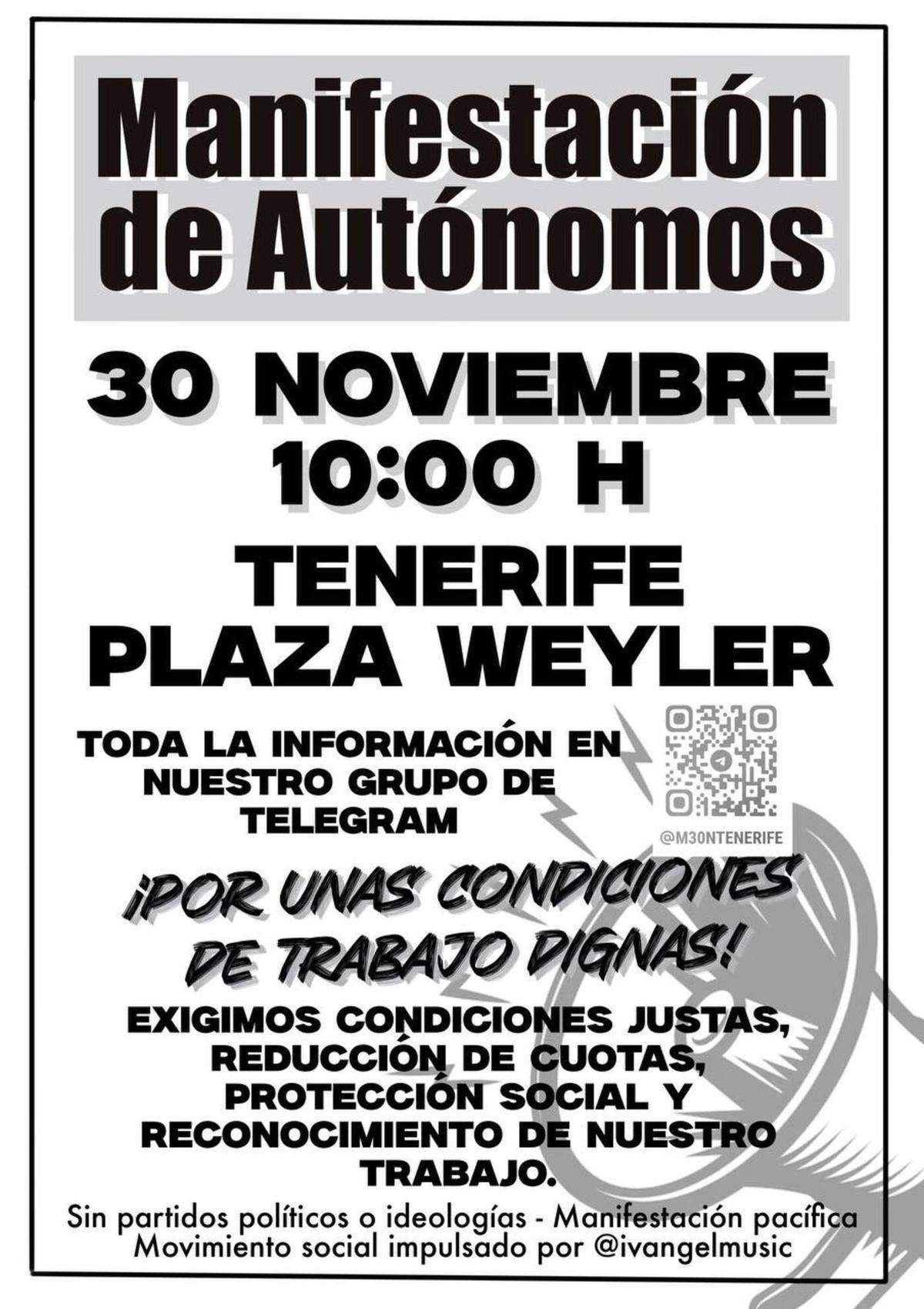 Manifestación 30N Tenerife