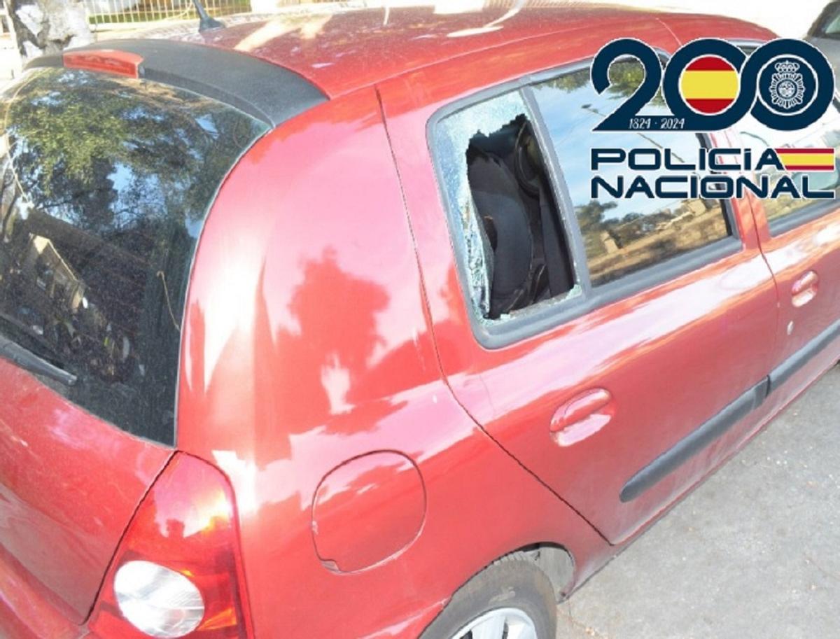 Uno de los vehículos efectados.