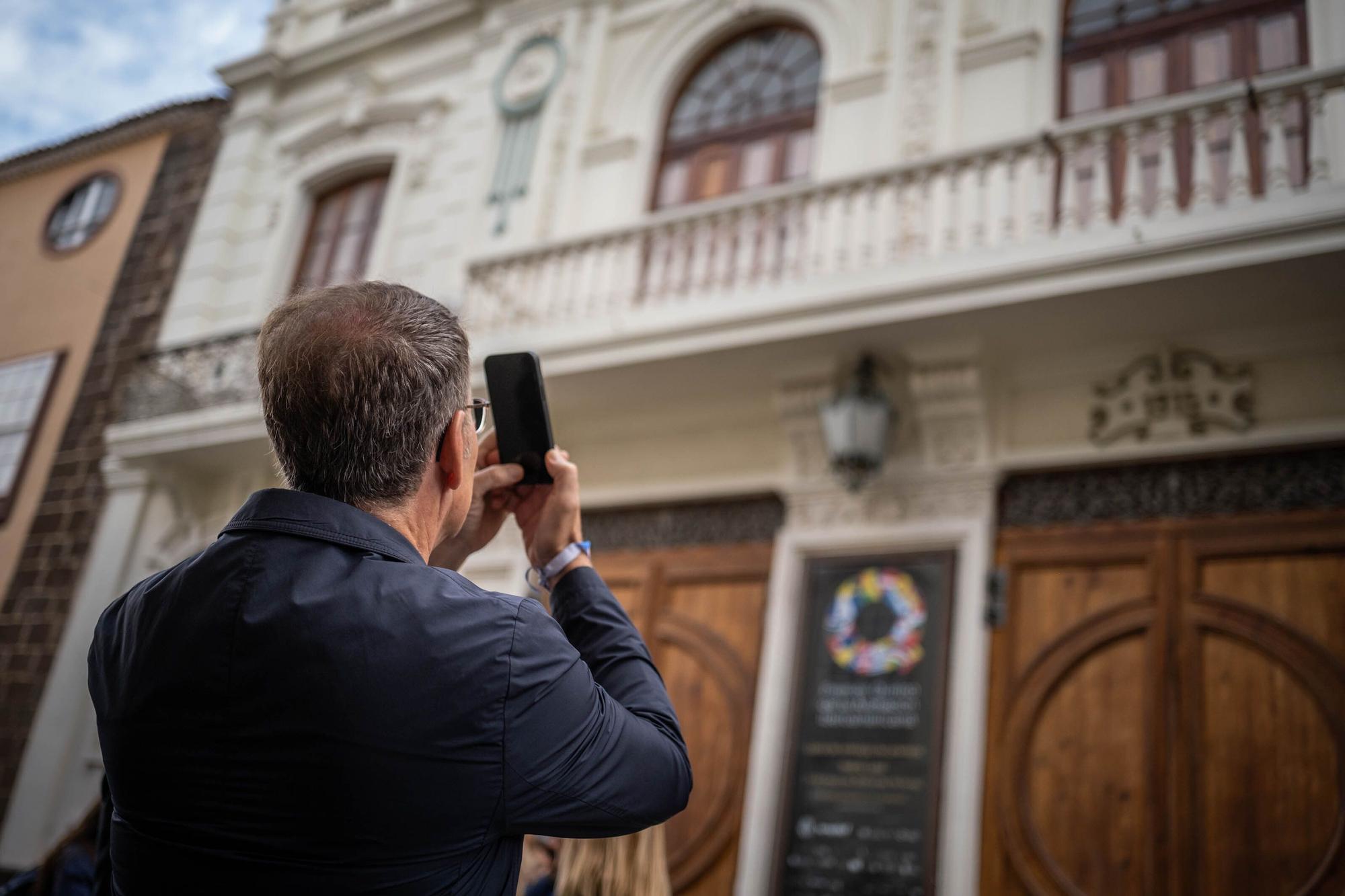 El presidente del Partido Popular, Alberto Núñez Feijóo, visita La Laguna