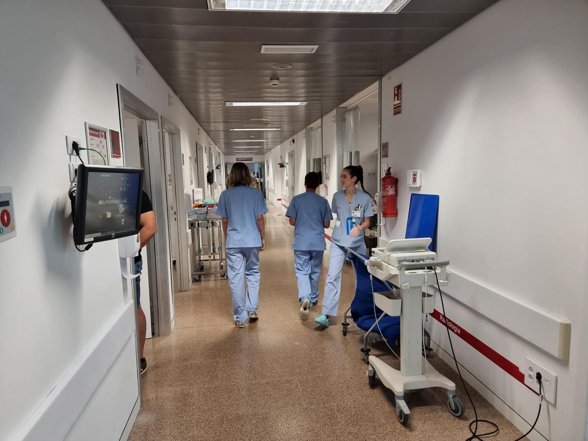 Pasillos de Urgencias del Hospital Vinalopó que serían ocupados en caso de catástrofe