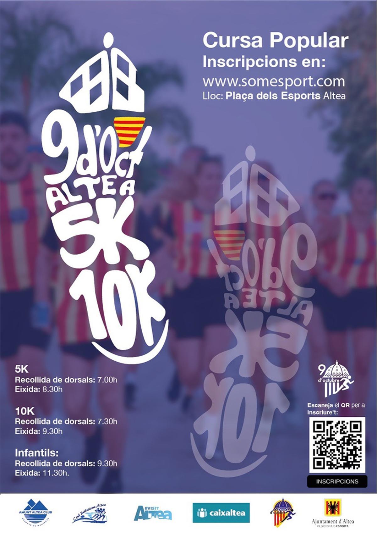 El cartel de la Cursa Popular de Altea