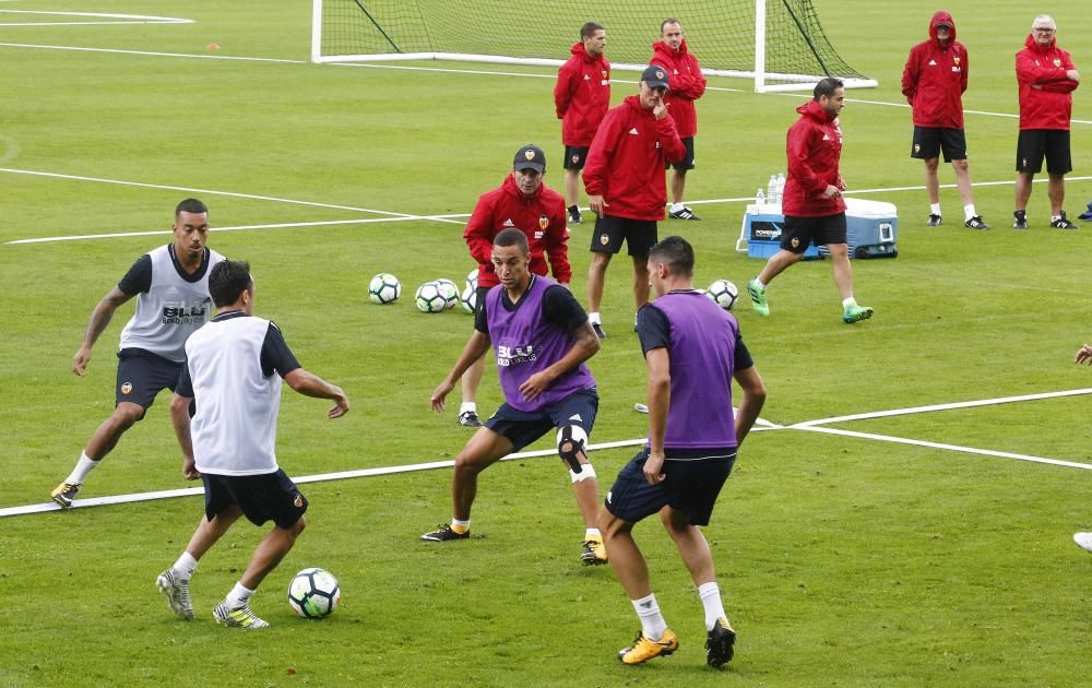 Negredo, uno de los protagonistas del lluvioso día