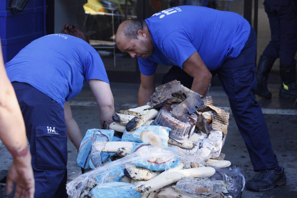 Incendi a la cambra frigorífica d'un supermercat de Girona