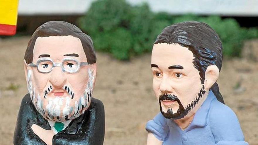 Caganers dels líders del PP, Mariano Rajoy, i Podem, Pablo Iglesias