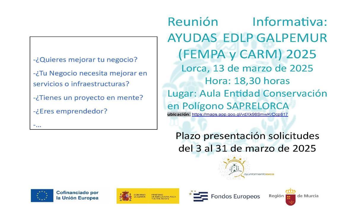 Cartel anunciador del encuentro informativo.