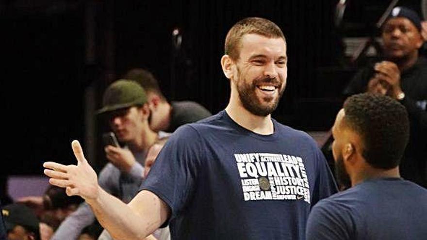 Marc Gasol, en su último partido con los Grizzlies.