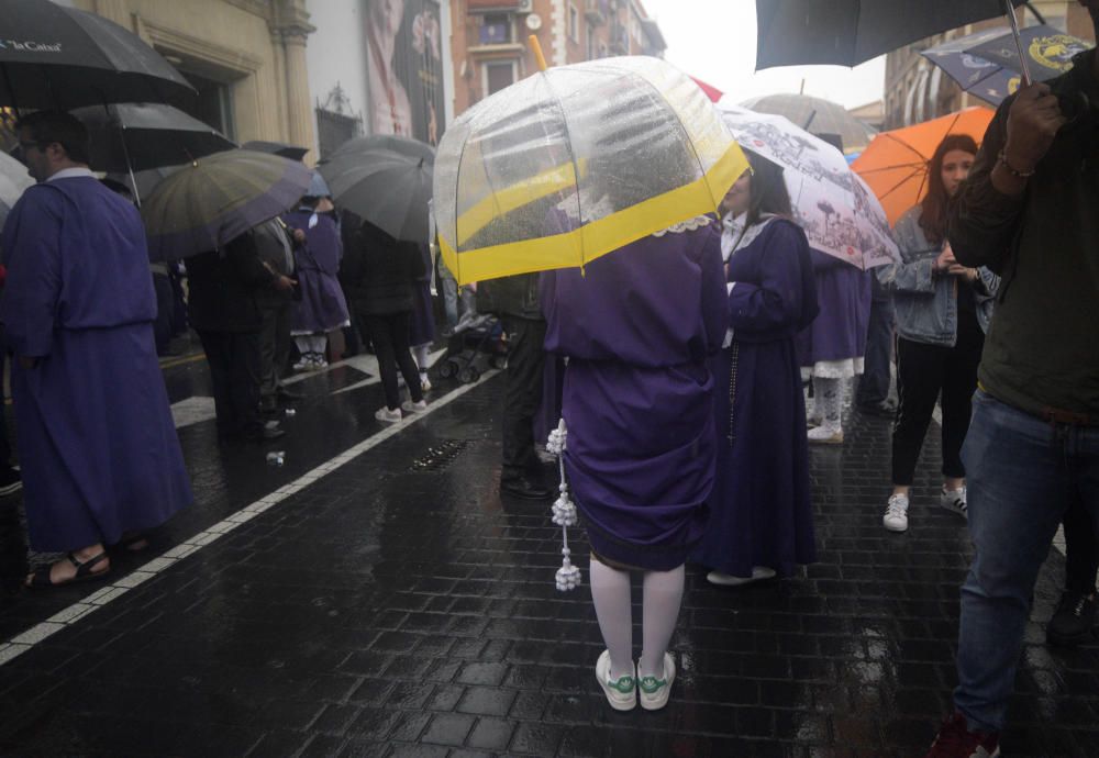 Murcia se queda sin la procesión de los 'salzillos' por la lluvia