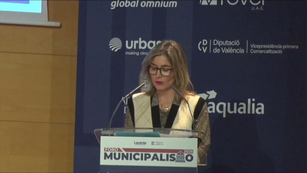 Ainhoa Moll, durante la primera jornada del Foro de Municipalismo de Levante-EMV
