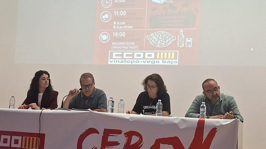 Del coste de vivir en Elche a las 62 muertes laborales: CCOO endurece el discurso de cara al 1 de mayo