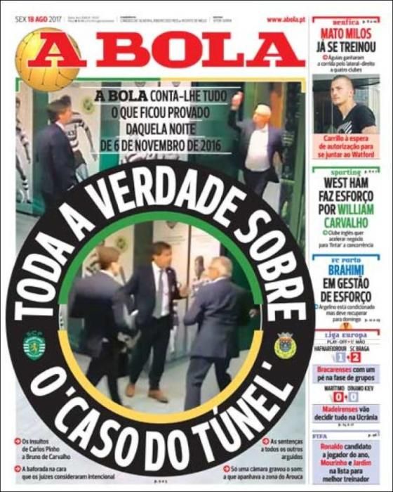 Portadas deportivas del viernes 18 de agosto