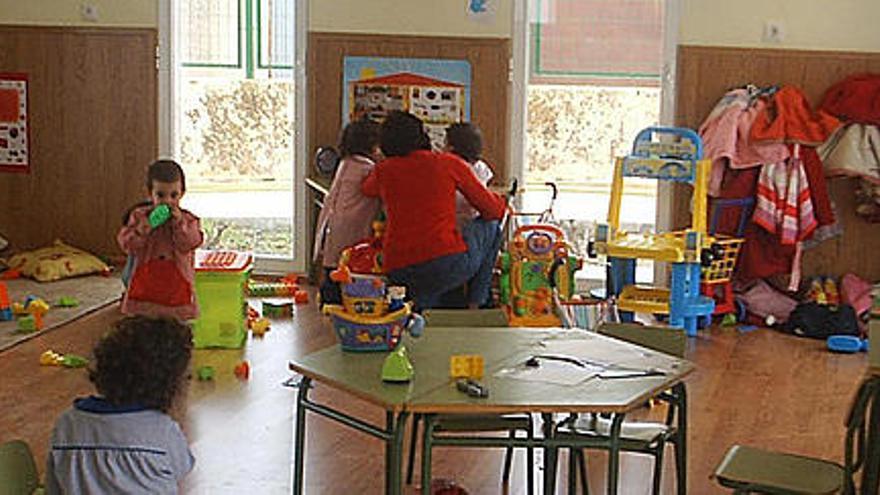 Un grupo de niños en una guardería de Zamora.