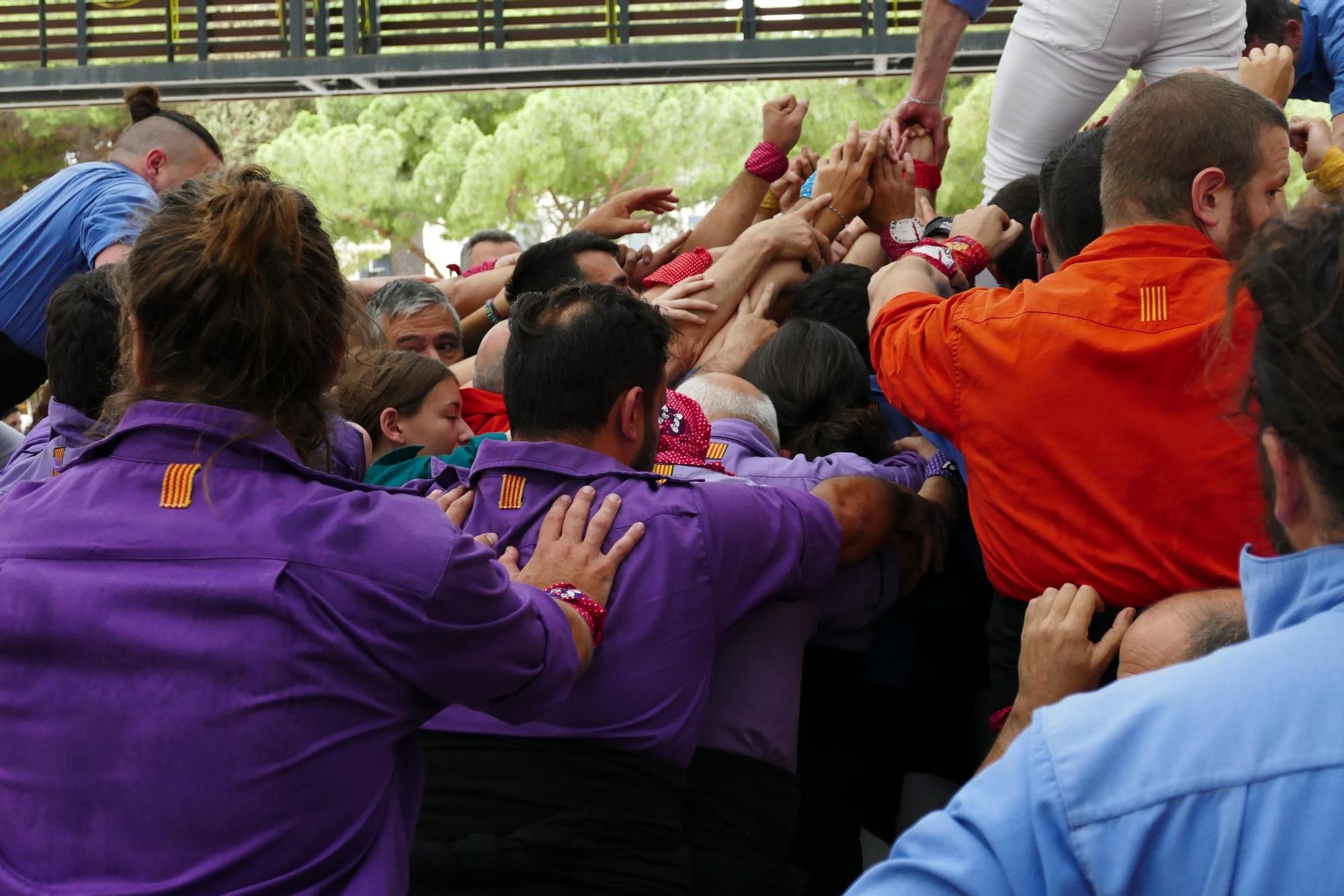 La Colla Castellera de Figueres aixeca el primer pilar de 5 per sota de la seva història a la Diada de Sant Pere