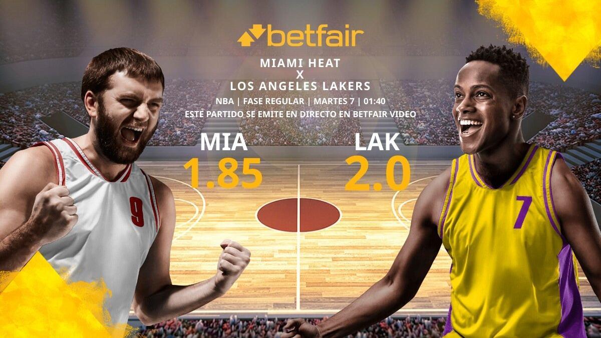 Miami Heat vs. Los Angeles Lakers: horario, TV, estadísticas, clasificación y pronósticos